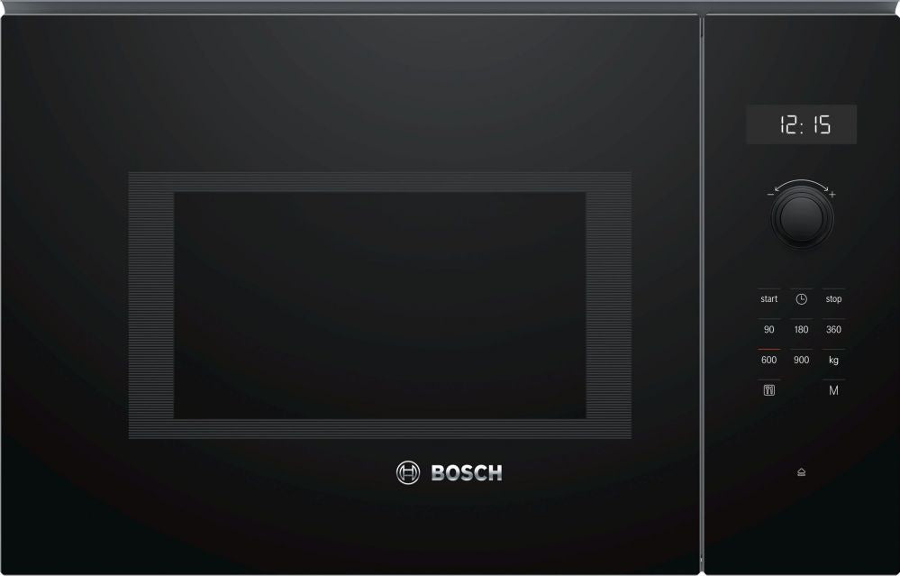 Microwave Bosch  Microwave Oven BFL554MB0	 31.5 L, Retractable, Rotary knob, Start button, Touch Control, 900 W, Black, Built-in, Defrost function