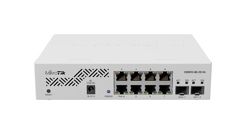 Server - Other Accessories Mikrotik  Cloud Router Switch CSS610-8G-2S+IN Web managed, Rackmountable, 1 Gbps (RJ-45) ports quantity 8, SFP+ ports quantity 2