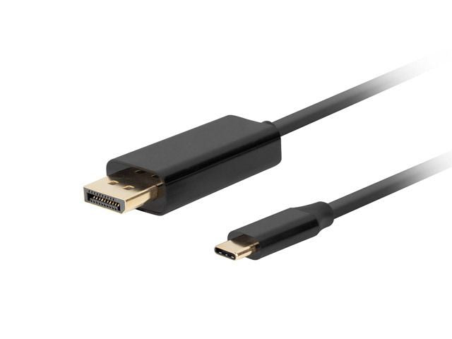 Переходник Lanberg  USB-C to DisplayPort Cable, 1.8 m 4K/60Hz, Black