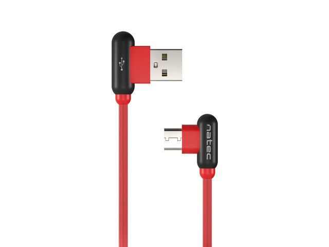 Кабель Natec  Prati, Angled USB Type C to Type A Cable 1m, Red