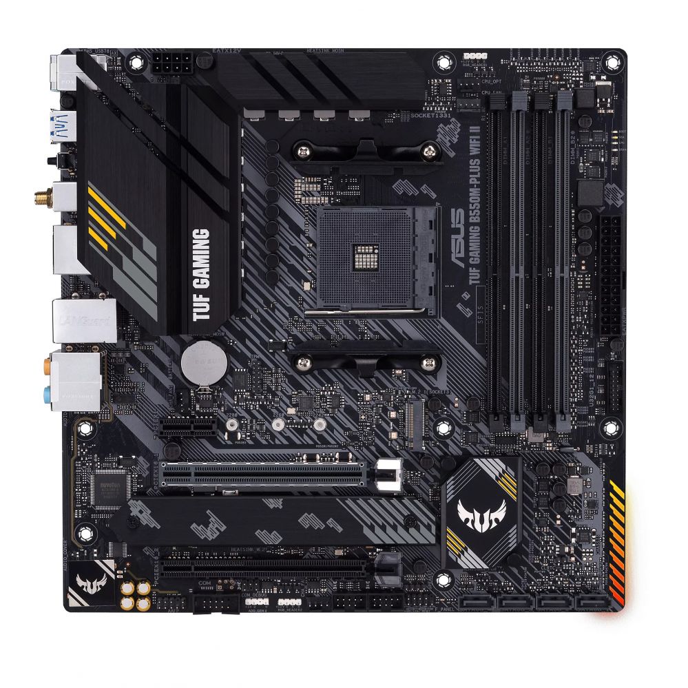 Motherboard for Intel processors Asus  TUF GAMING B550M-PLUS WIFI II Processor family AMD, Processor socket AM4, DDR4, Memory slots 4, Chipset  B550,  microATX