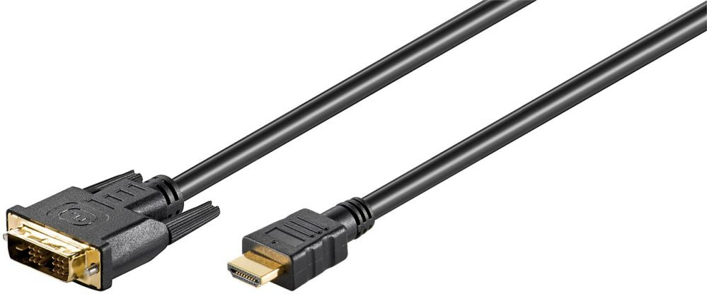 Monitor accessory Goobay  DVI-D/HDMI cable, gold-plated HDMI to DVI-D, 2 m