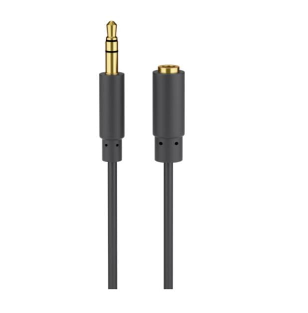 Kaabel Goobay  Headphone and audio AUX extension cable; 3.5 mm; 3-pin; slim 97122