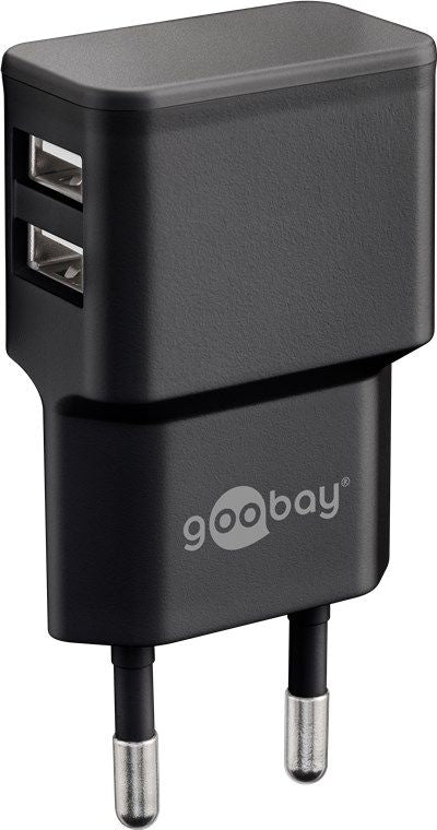 Ruuterid Goobay  Dual USB charger 44951  2.4 A,  2 USB 2.0 female (Type A), Black, 12 W