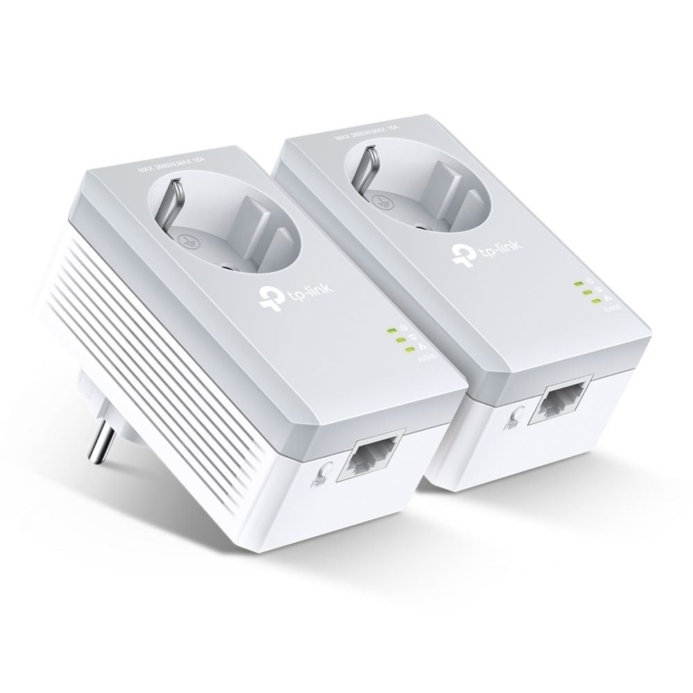 Routers TP-Link  Passthrough Powerline 600 Starter Kit TL-PA4010P KIT 10/100 Mbit/s, Ethernet LAN (RJ-45) ports 1, Data transfer rate (max) 600 Mbit/s, Extra socket