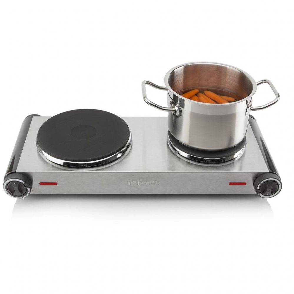 Электрическая печь Tristar  Free standing table hob KP-6248 Number of burners/cooking zones 2, Stainless Steel/Black, Electric