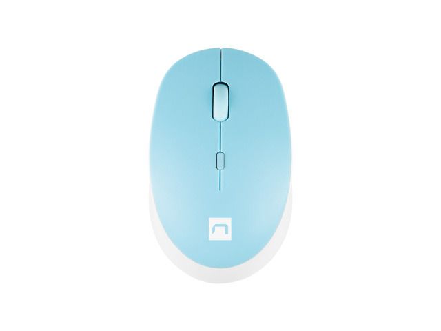 Arvutihiir Natec  Mouse Harrier 2 	Wireless, White/Blue, Bluetooth