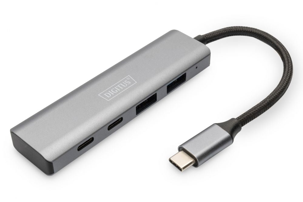 Кабель Digitus  USB-C 4 Port HUB 2x USB-A + 2x USB-C Gen2 DA-70245