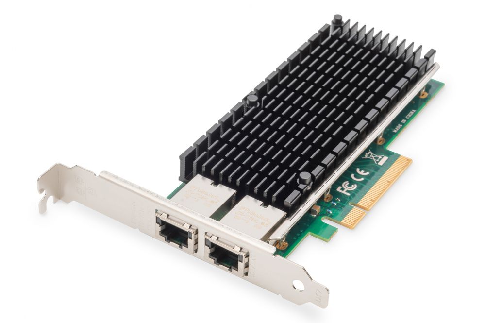 Переходник Digitus  10Gbps Dual Port Ethernet Server adapter PCIe X8, Intel X540 BT2 DN-10163