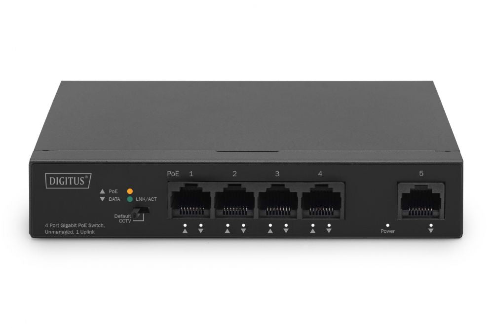 Server – muud tarvikud Digitus  4 Port Gigabit PoE Switch DN-95330-1 10/100/1000 Mbps (RJ-45), Unmanaged, Desktop, Ethernet LAN (RJ-45) ports 4