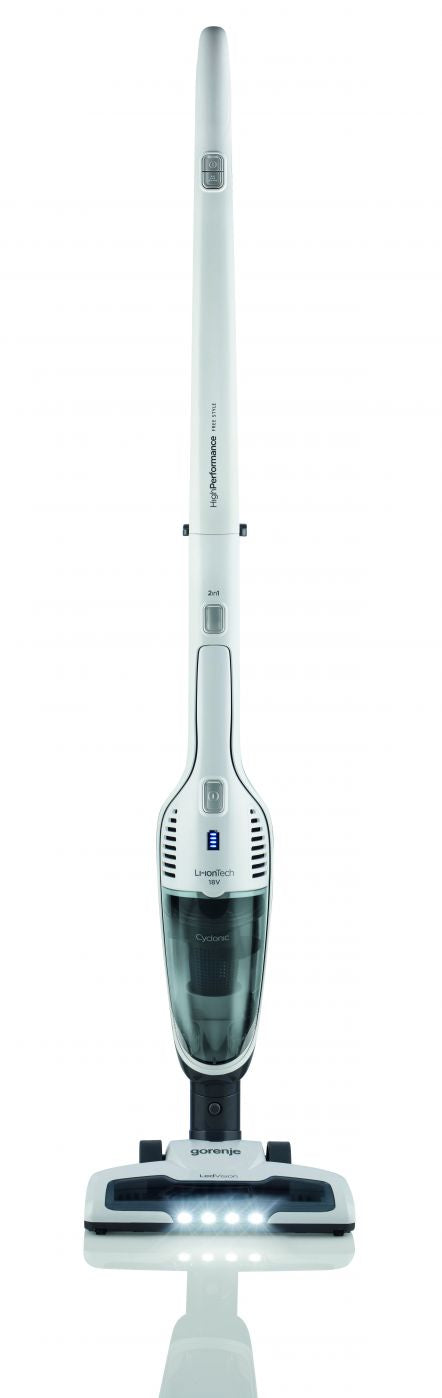 Vacuum cleaner GORENJE  Vacuum cleaner SVC180FW Cordless operating, Handstick and Handheld, 18 V, Operating time (max) 50 min, White, Warranty 24 month(s), Battery warranty 12 month(s)
