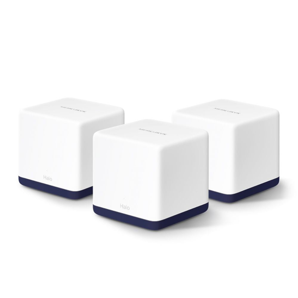 Ruuterid MERCUSYS  AC1900 Whole Home Mesh Wi-Fi System Halo H50G (3-Pack) 802.11ac, 1300+600 Mbit/s, Ethernet LAN (RJ-45) ports 3, Mesh Support Yes, MU-MiMO Yes, White