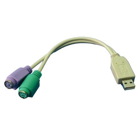 Kaabel Logilink  Adapter USB to PS/2 x2 : 2x Mini DIN 6-pin FM, USB M