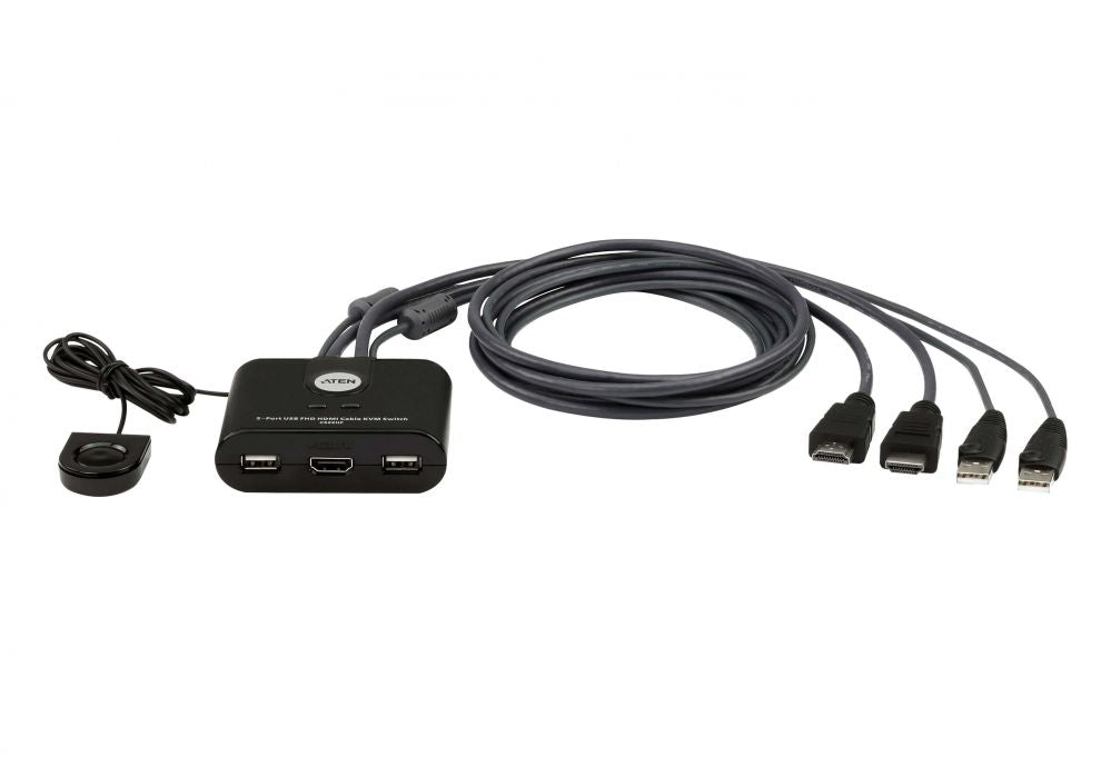 Сервер - Прочие аксессуары Aten  2-Port USB FHD HDMI Cable KVM Switch  CS22HF
