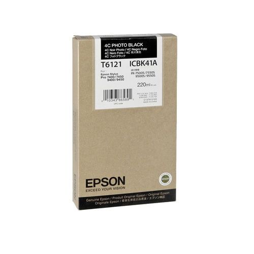 Аксессуары и расходные материалы EPSON  T612100 Ink cartrige, Photo Black, Singlepack, 220 ml