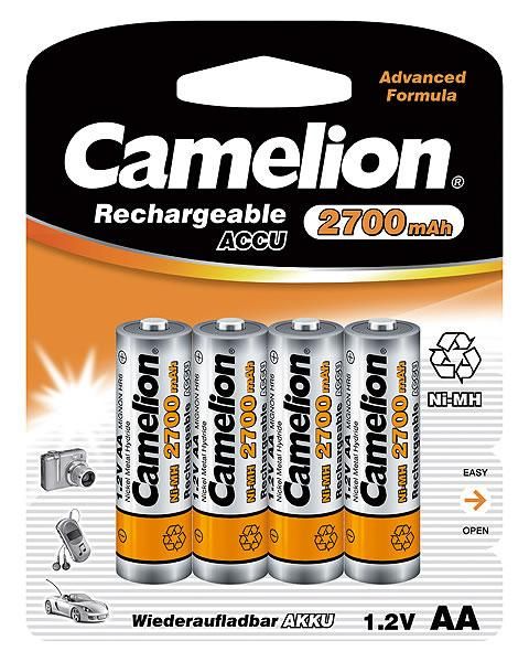 Другой аксессуар для компьютера Camelion  AA/HR6, 2700 mAh, Rechargeable Batteries Ni-MH, 4 pc(s)