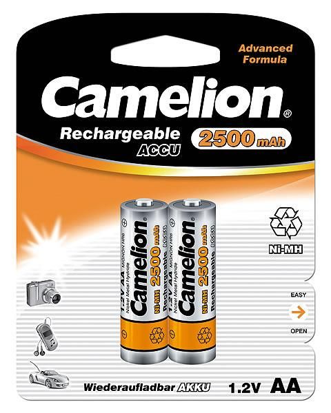 Muu arvutitarvik Camelion  AA/HR6, 2500 mAh, Rechargeable Batteries Ni-MH, 2 pc(s)