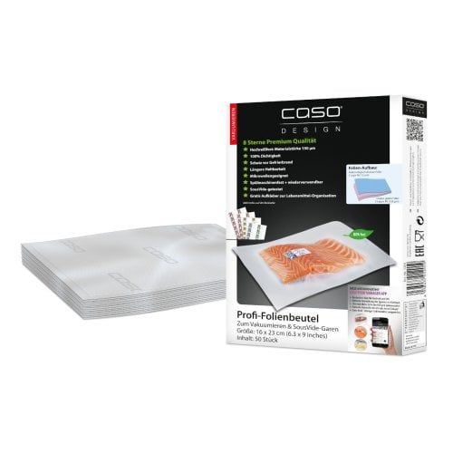 Filtrid ja tarvikud Caso  Foil bags 01201 50 units, Dimensions (W x L) 16 x 23 cm, Ribbed