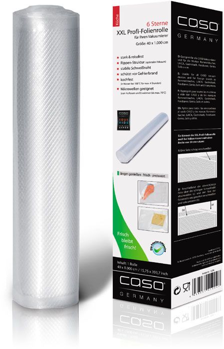 Accessories and filters Caso  XXL profi foil roll 01224 1 unit, Dimensions (W x L) 40 x 1000 cm, Ribbed