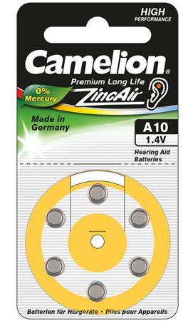 Другой аксессуар для компьютера Camelion  A10/DA10/ZL10, Zinc air cells, 6 pc(s)