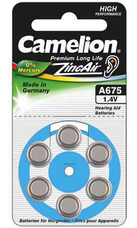 Muu arvutitarvik Camelion  A675/DA675/ZL675, Zinc air cells, 6 pc(s)
