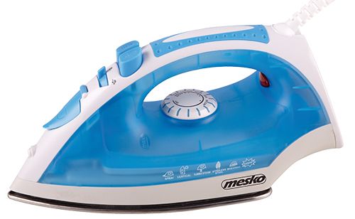 Утюг Mesko  Iron  MS 5023 Blue/White, 2200 W, With cord, Anti-scale system, Vertical steam function