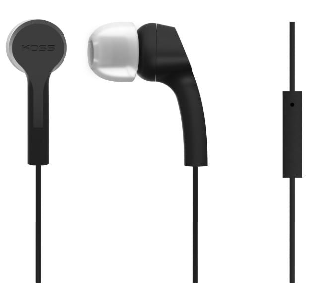 Juhtmevabad kõrvaklapid Koss  Headphones KEB9iK Wired, In-ear, Microphone, 3.5 mm, Black