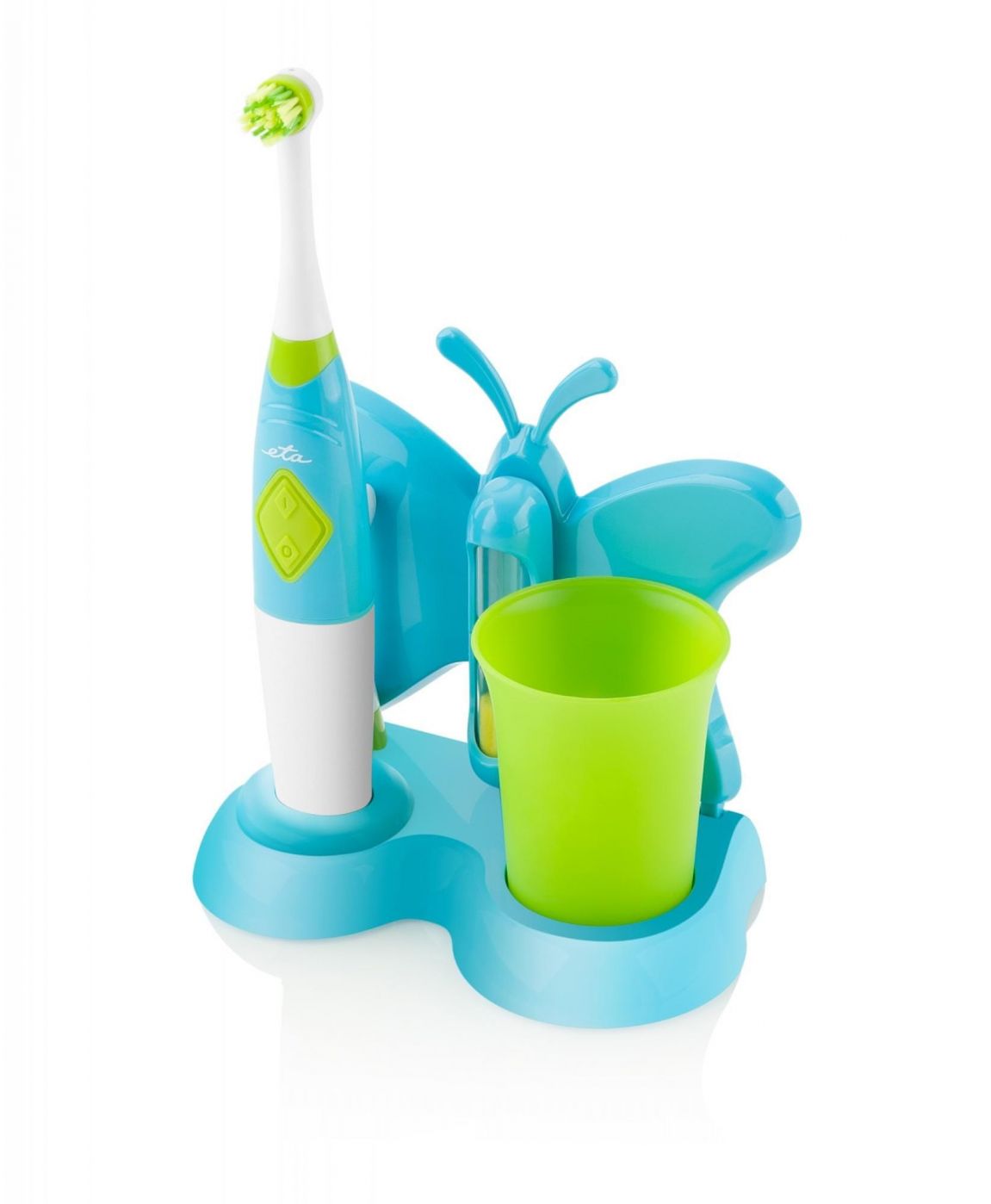 Зубная щётка ETA  Toothbrush with water cup and holder Sonetic  129490080 Battery operated, For kids, Number of brush heads included 2, Blue