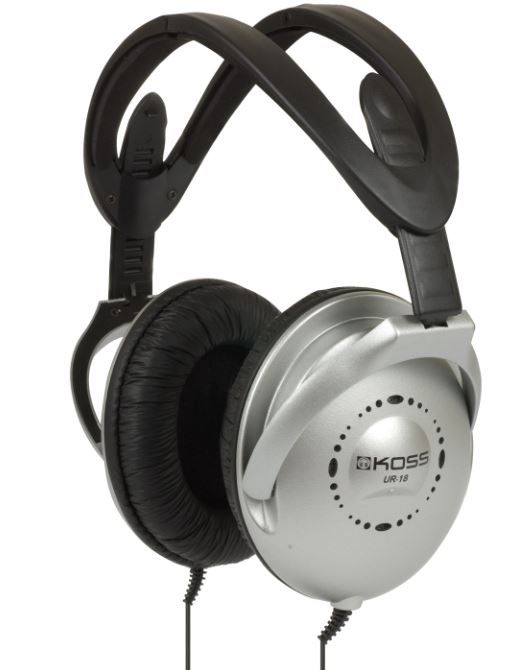 Juhtmevabad kõrvaklapid Koss  Headphones UR18 Wired, On-Ear, 3.5 mm, Noise canceling, Silver