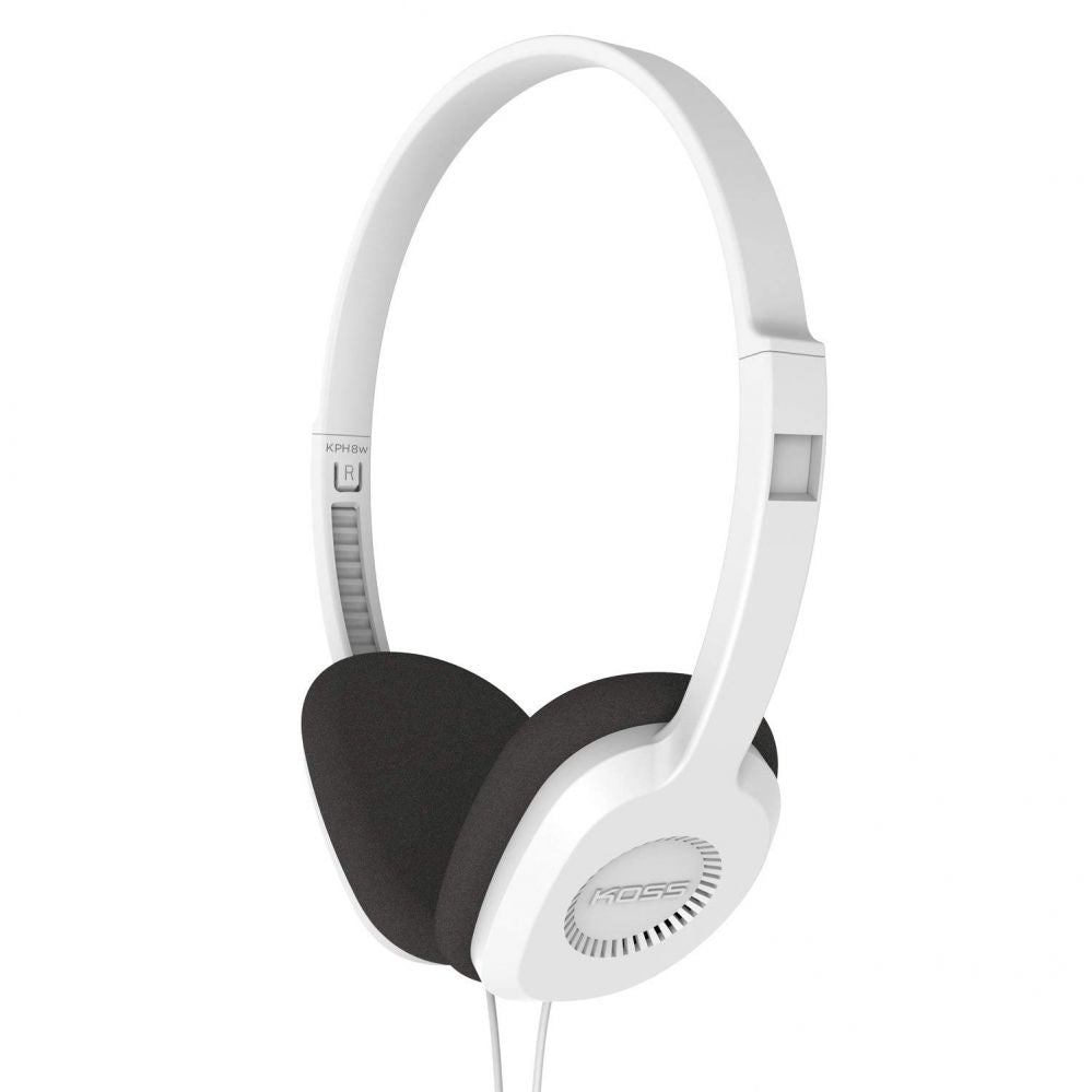 Juhtmevabad kõrvaklapid Koss  Headphones KPH8w Wired, On-Ear, 3.5 mm, White