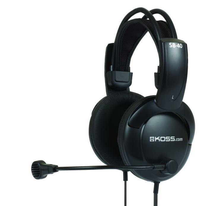Wireless headphones Koss  Headphones SB40 Wired, On-Ear, Microphone, 3.5 mm, Black
