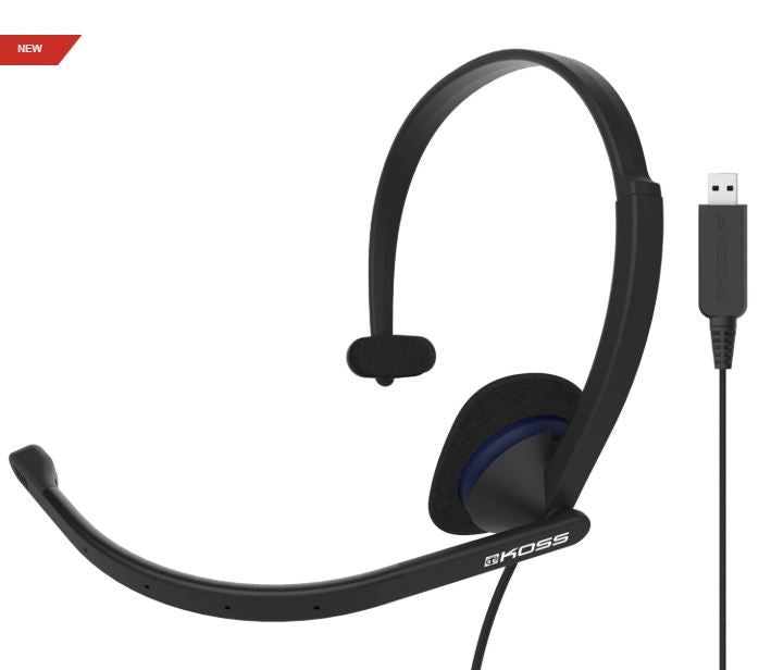 Wireless headphones Koss  Headphones CS195 USB Wired, On-Ear, Microphone, USB Type-A, Black