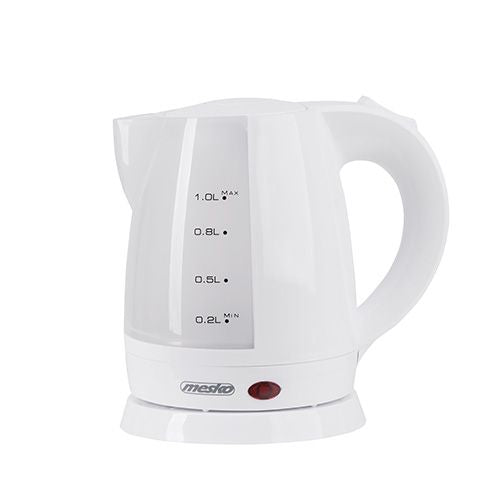 Veekeetja Mesko  Kettle MS 1276 Standard, Plastic, White, 1600 W, 360° rotational base, 1 L