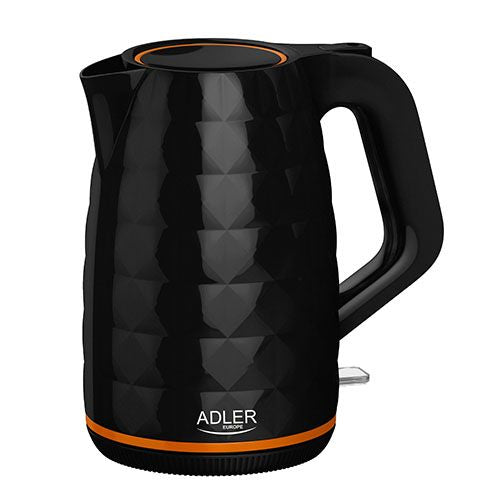 Veekeetja Adler  Kettle AD 1277 Standard, Plastic, Black, 2200 W, 360° rotational base, 1.7 L