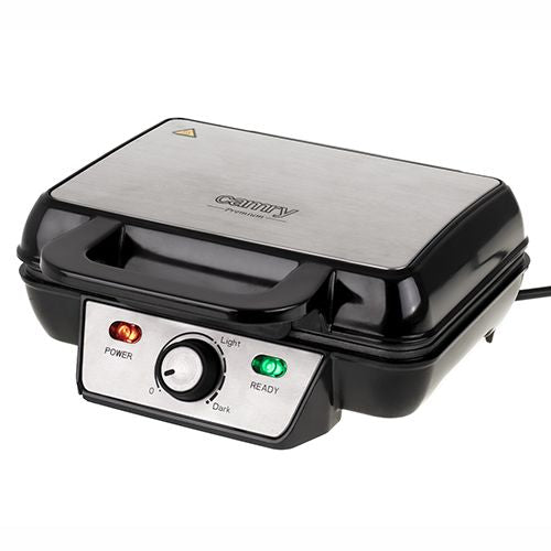 Röster Camry  Waffle Maker CR 3046 1600 W, Number of pastry 2, Belgium, Black/Stainless Steel