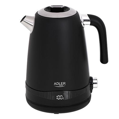Veekeetja Adler  Kettle AD 1295b Electric, 2200 W, 1.7 L, Stainless steel, 360° rotational base, Black