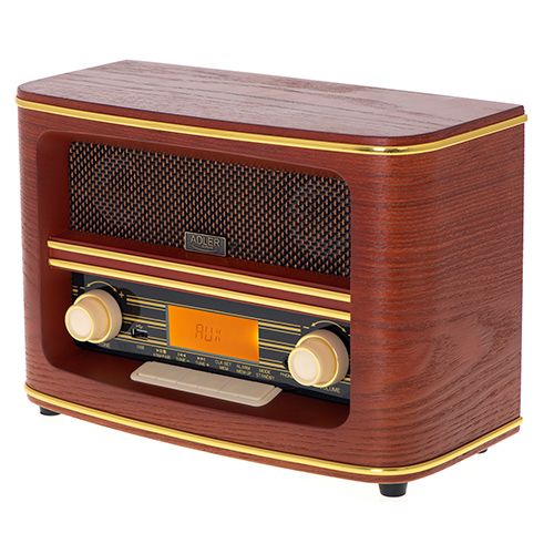 Интерактивное решение Adler  Retro Radio AD 1187	 Display LCD, AUX in, Wooden, Alarm function