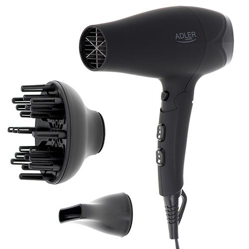 Защита лица Adler  Hair dryer AD 2267 2100 W, Number of temperature settings 3, Diffuser nozzle, Black