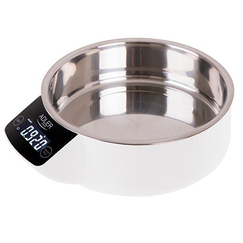 Kitchen scales Adler  Kitchen scale with a bowl AD 3166 Maximum weight (capacity) 5 kg, Graduation 1 g, Display type LCD, White