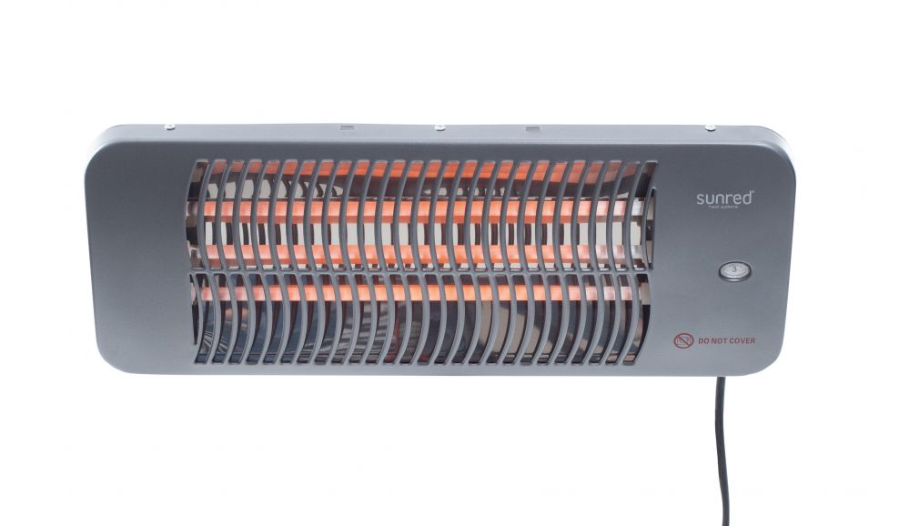 Радиатор SUNRED  Heater LUG-2000W, Lugo Quartz Wall  Infrared, 2000 W, Grey, IP24