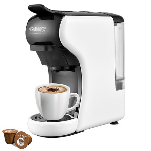 Другая малая бытовая техника Camry  Multi-capsule Espresso machine CR 4414 Pump pressure 19 bar, Ground/Capsule, 1450 W, White/Black