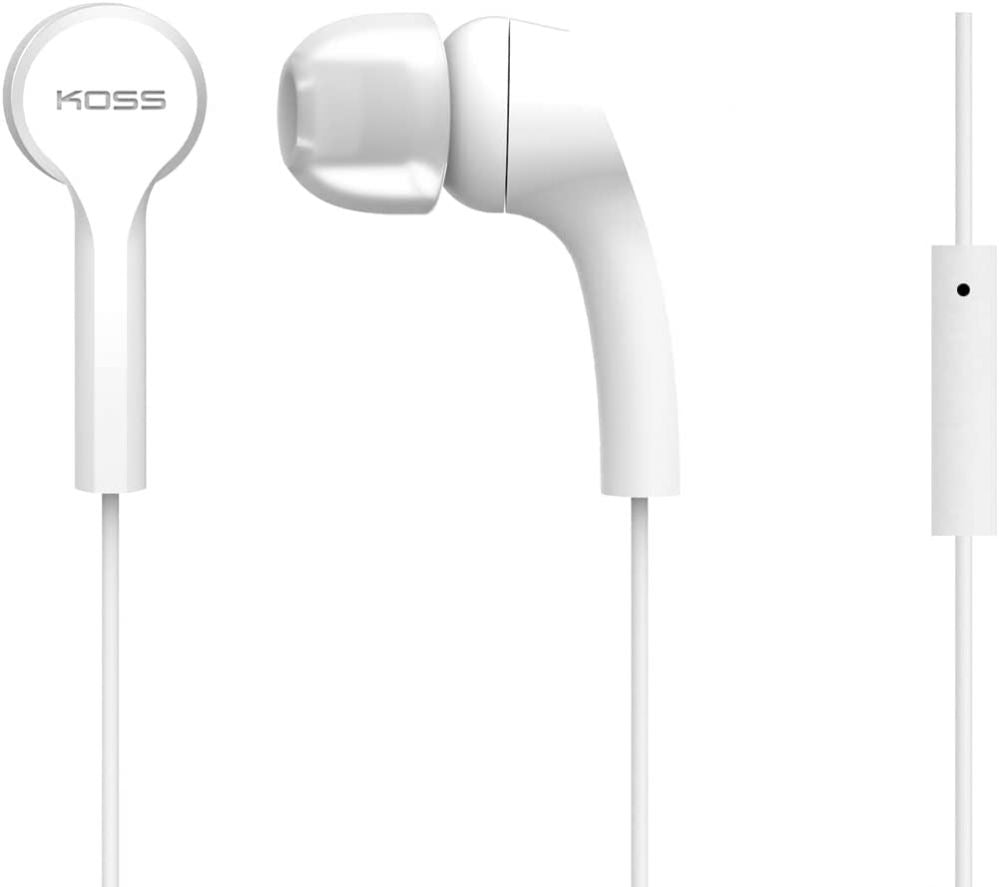 Беспроводные наушники Koss  Headphones KEB9iW Wired, In-ear, Microphone, White