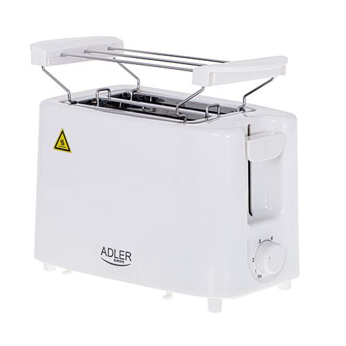 Toster Adler  Toaster AD 3223	 Power 750 W, Number of slots 2, Housing material Plastic, White