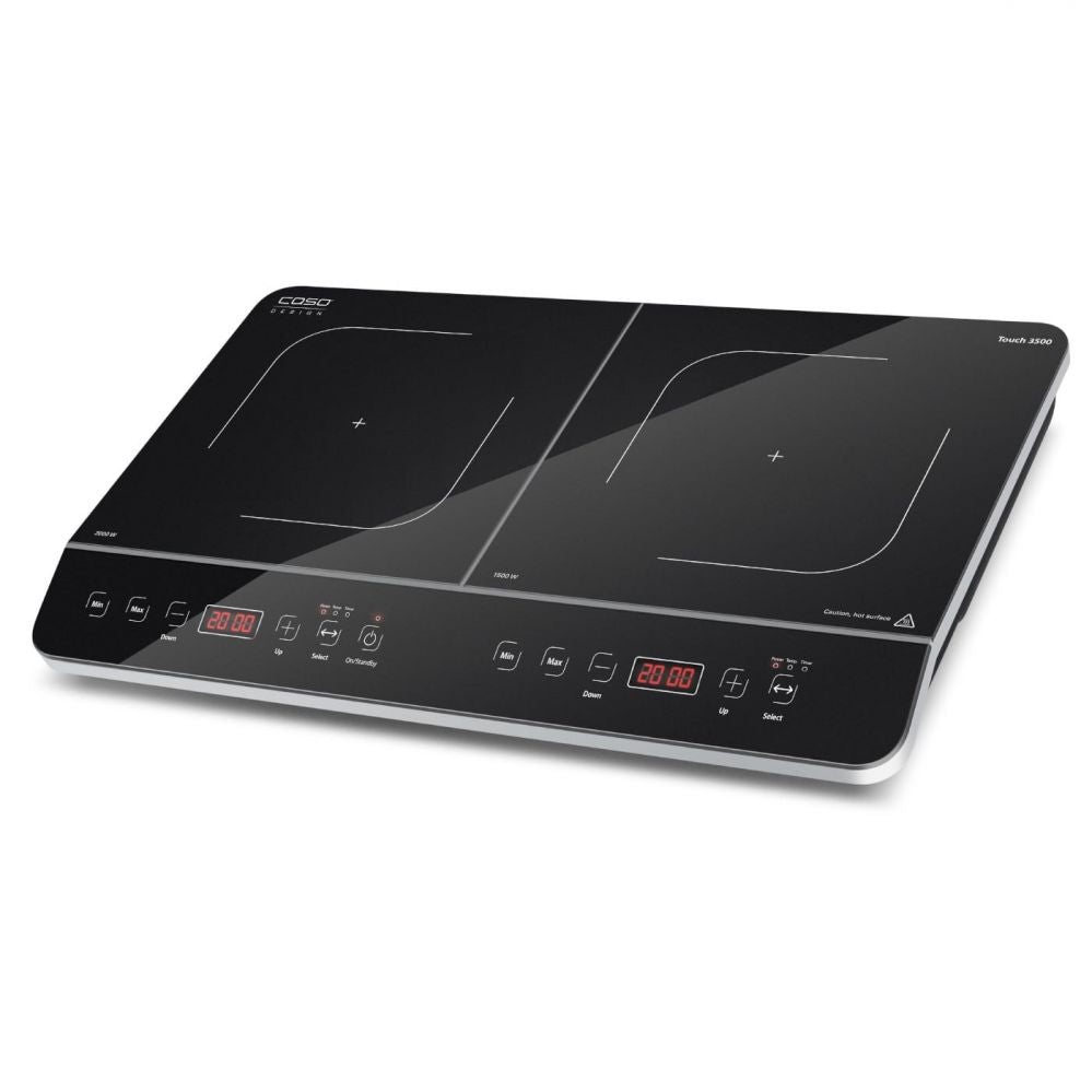Электрическая печь Caso  Hob Touch 3500 Induction, Number of burners/cooking zones 2, Touch control, Timer, Black, Display