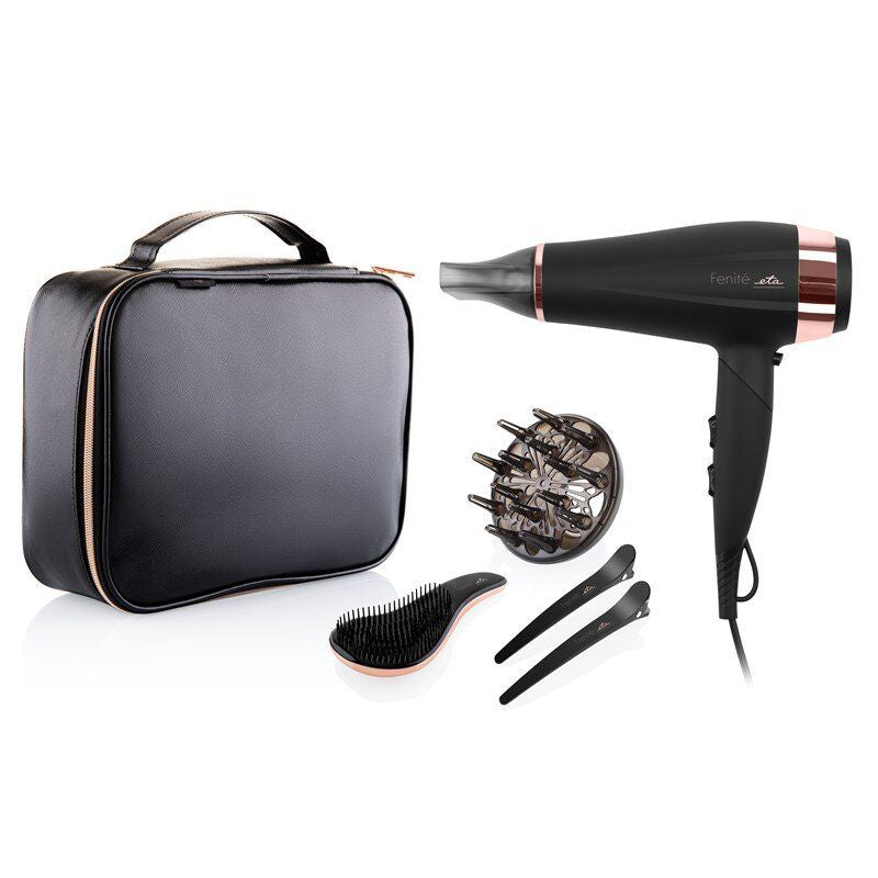 Здравоохранение ETA  Hair Care Gift Set 732090020 Fenité 2200 W, Number of temperature settings 3, Ionic function, Diffuser nozzle, Black Edition