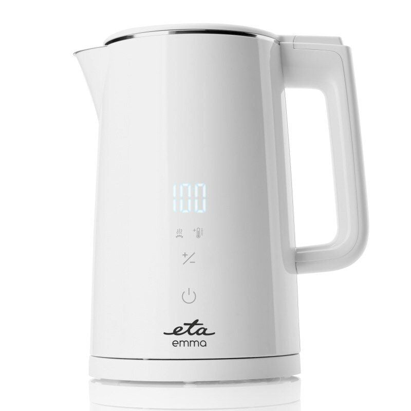 Чайник ETA  Kettle 559590010 Emma Electric, 2200 W, 1.5 L, Stainless steel, 360° rotational base, White