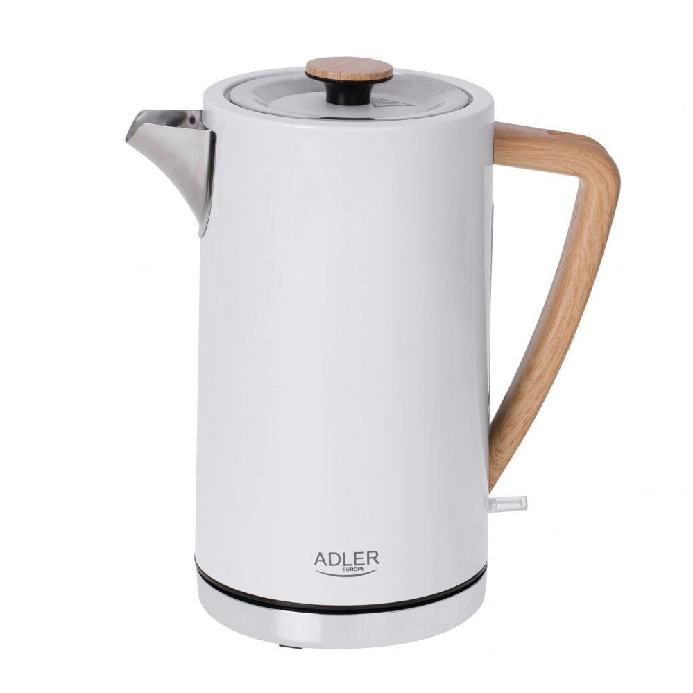 Veekeetja Adler  Kettle AD 1347w	 Electric, 2200 W, 1.5 L, Stainless steel, 360° rotational base, White