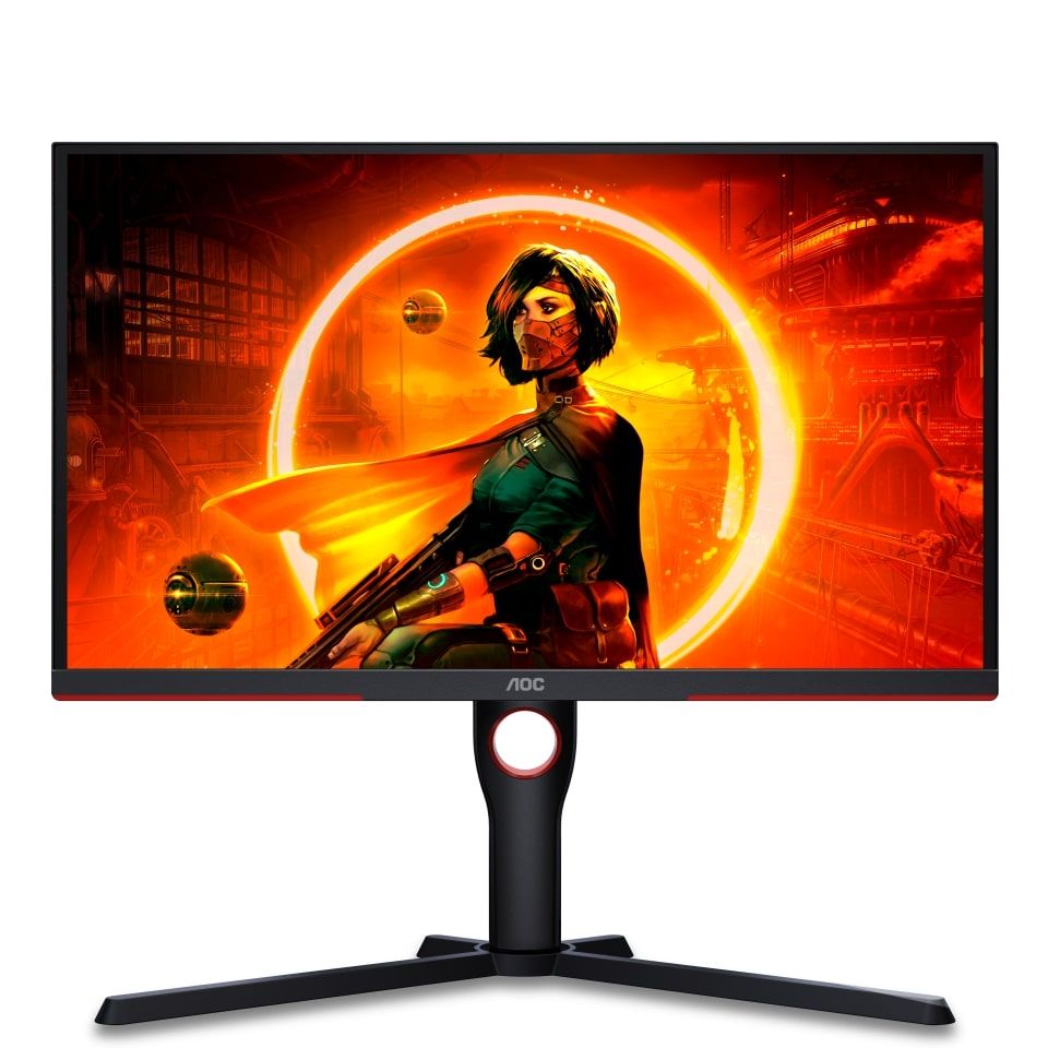 Monitor AOC  Monitor 25G3ZM/BK 24.5 ", VA, FHD, 1920 x 1080, 16:9, 1 ms, 300 cd/m², Black/Red, 240 Hz, HDMI ports quantity 2