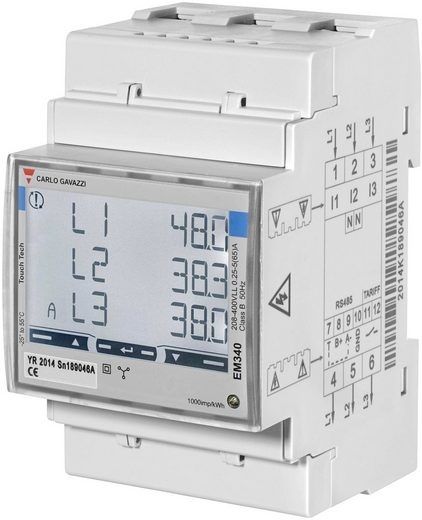 Elektrisõidukite lisavarustus Carlo Gavazzi  Smart Power Meter, 3 phase, up to 65A  EM340 MID certificate