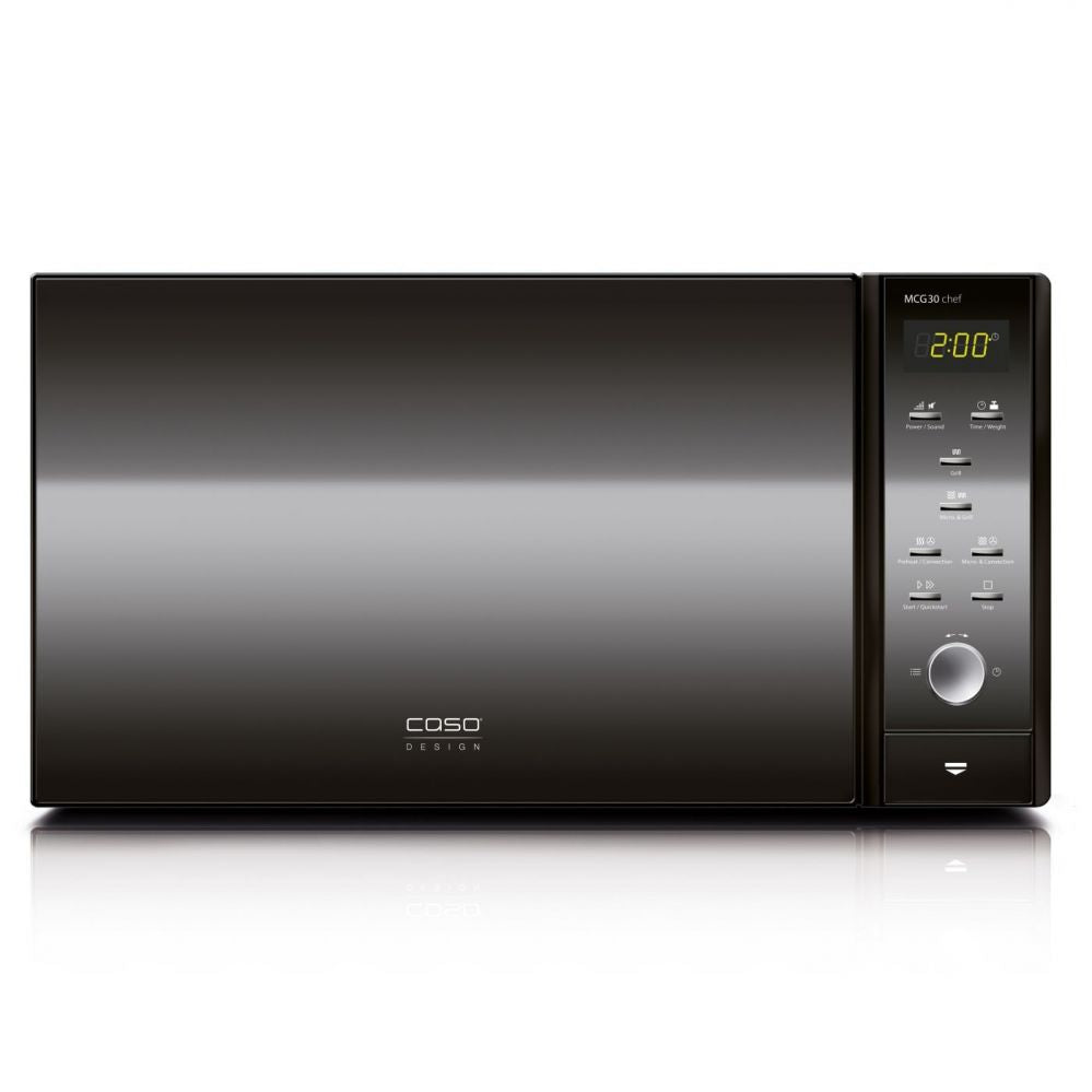 Mikrolaineahi Caso  Microwave MCG30 Ceramic chef Free standing, 30 L, 900 W, Convection, Grill, Black, Ceramic bottom (no plate)